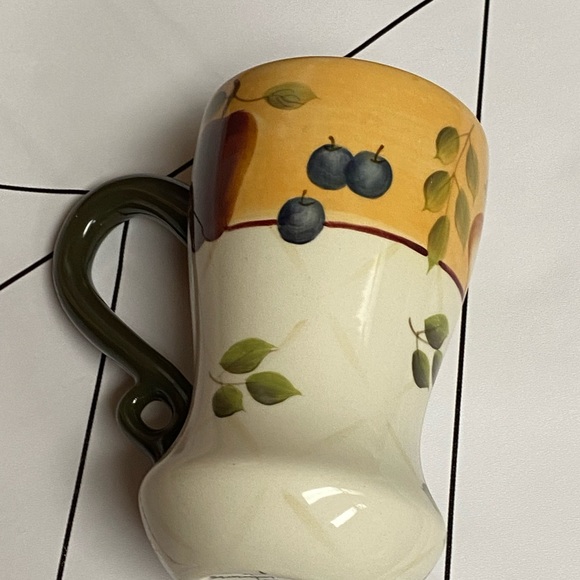 Home Interiors Rare Sonoma Villa pattern Ceramic Latte Mugs - Picture 9 of 15